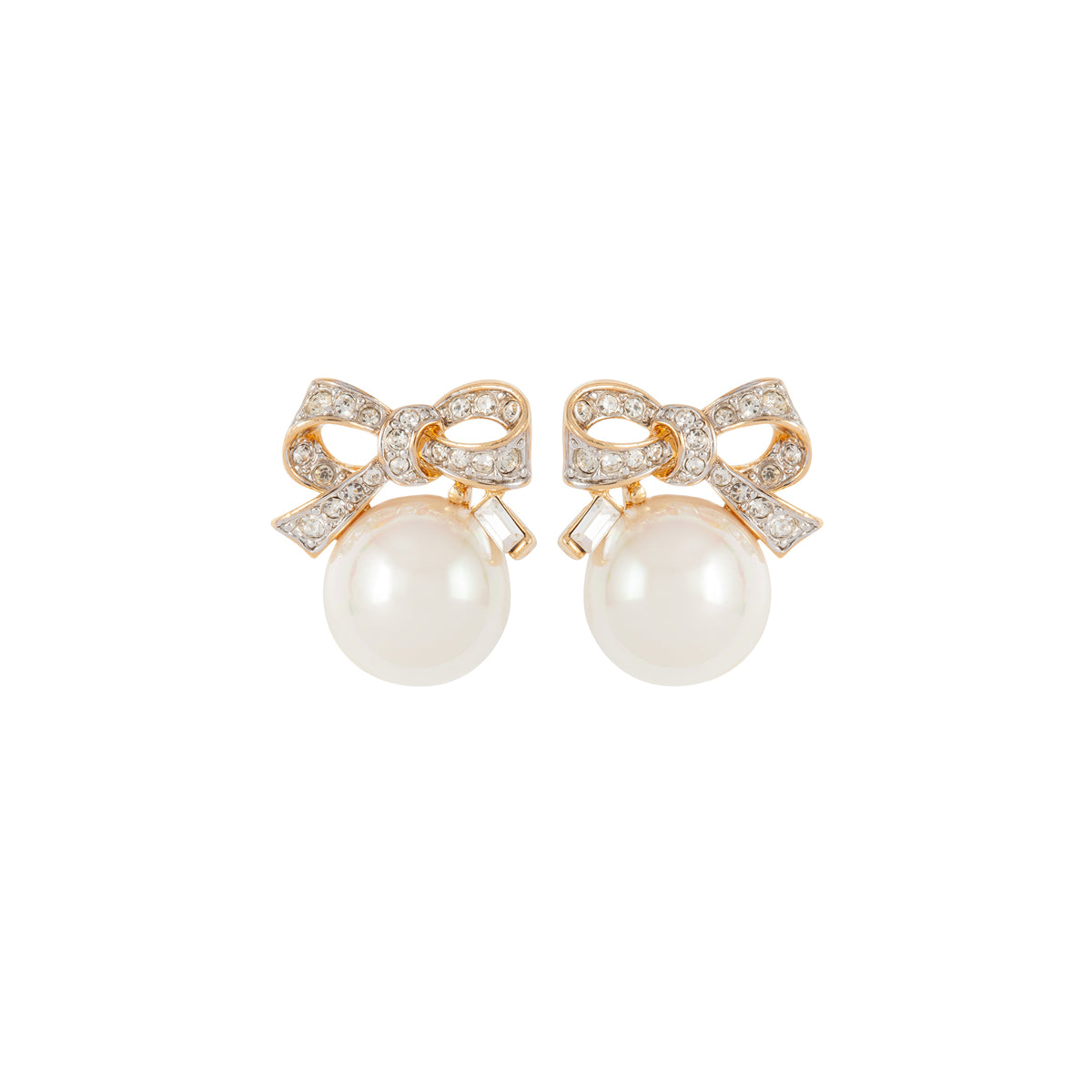 1990s Vintage Nina Ricci Faux Pearl Earrings