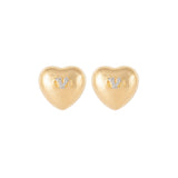 1990s Vintage Valentino Sculpted Heart Clip-On Earrings