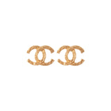 1980s Vintage Chanel Logo Clip-On Earrings