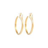 1980s Vintage Kenneth Jay Lane Snake Hoop Earrings