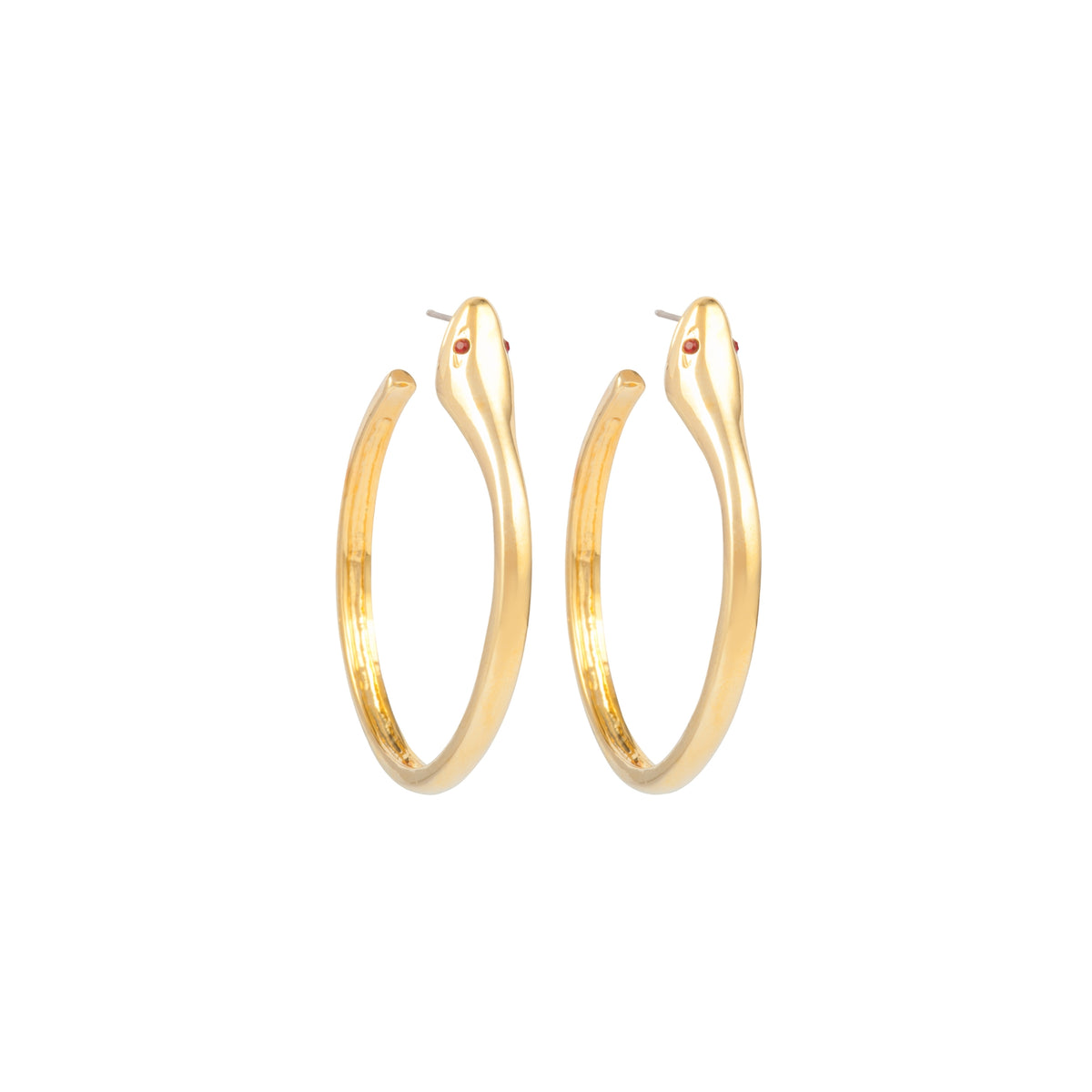 1980s Vintage Snake Hoop Earrings