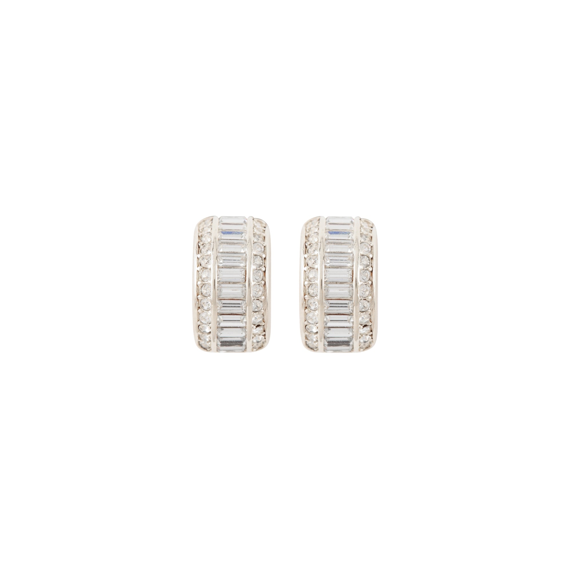 1980s Vintage Christian Dior Demi-Hoop Clip-On Earrings