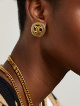 1980s Vintage Chanel Byzantine Clip-On Earrings