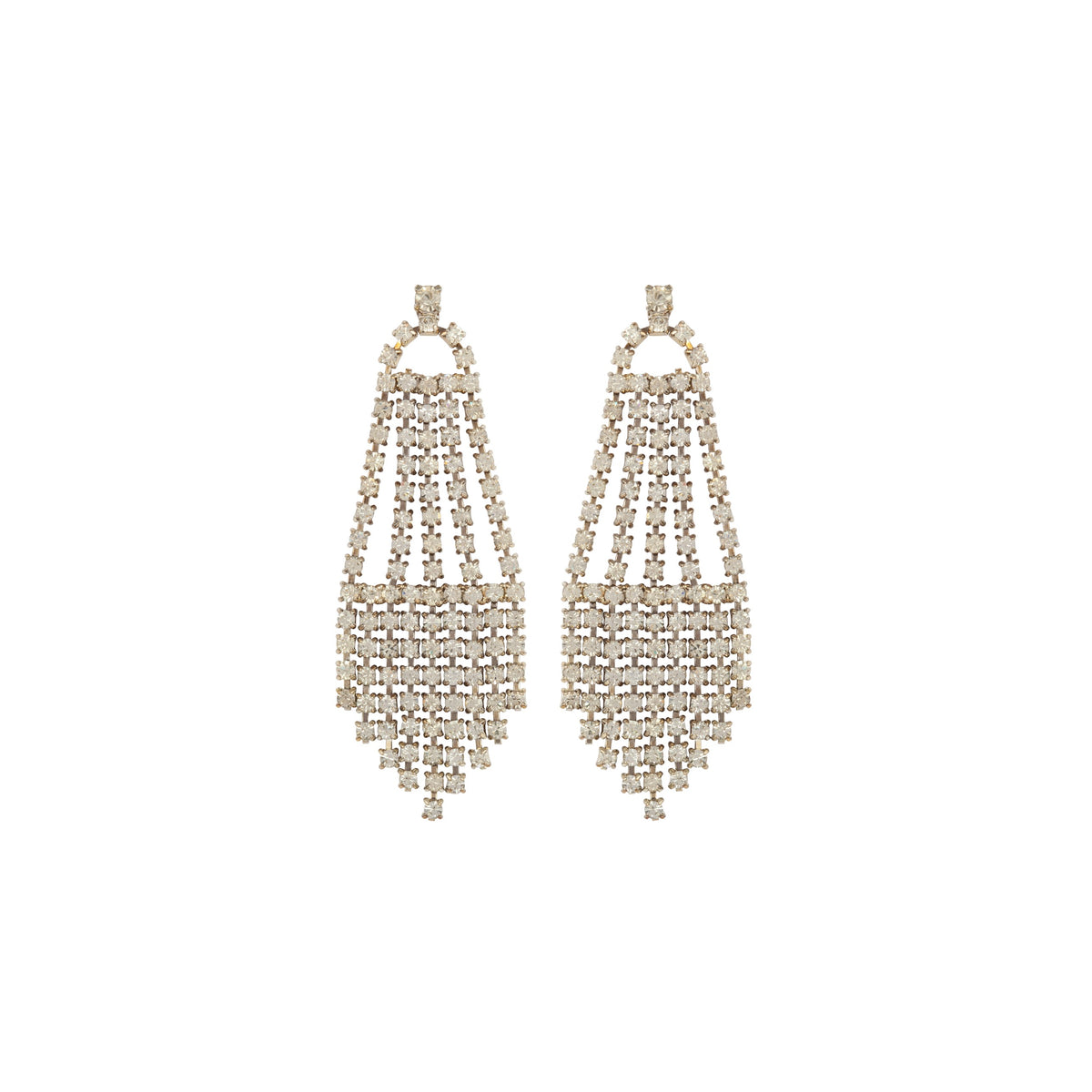 1980s Vintage Deco Style Chandelier Earrings