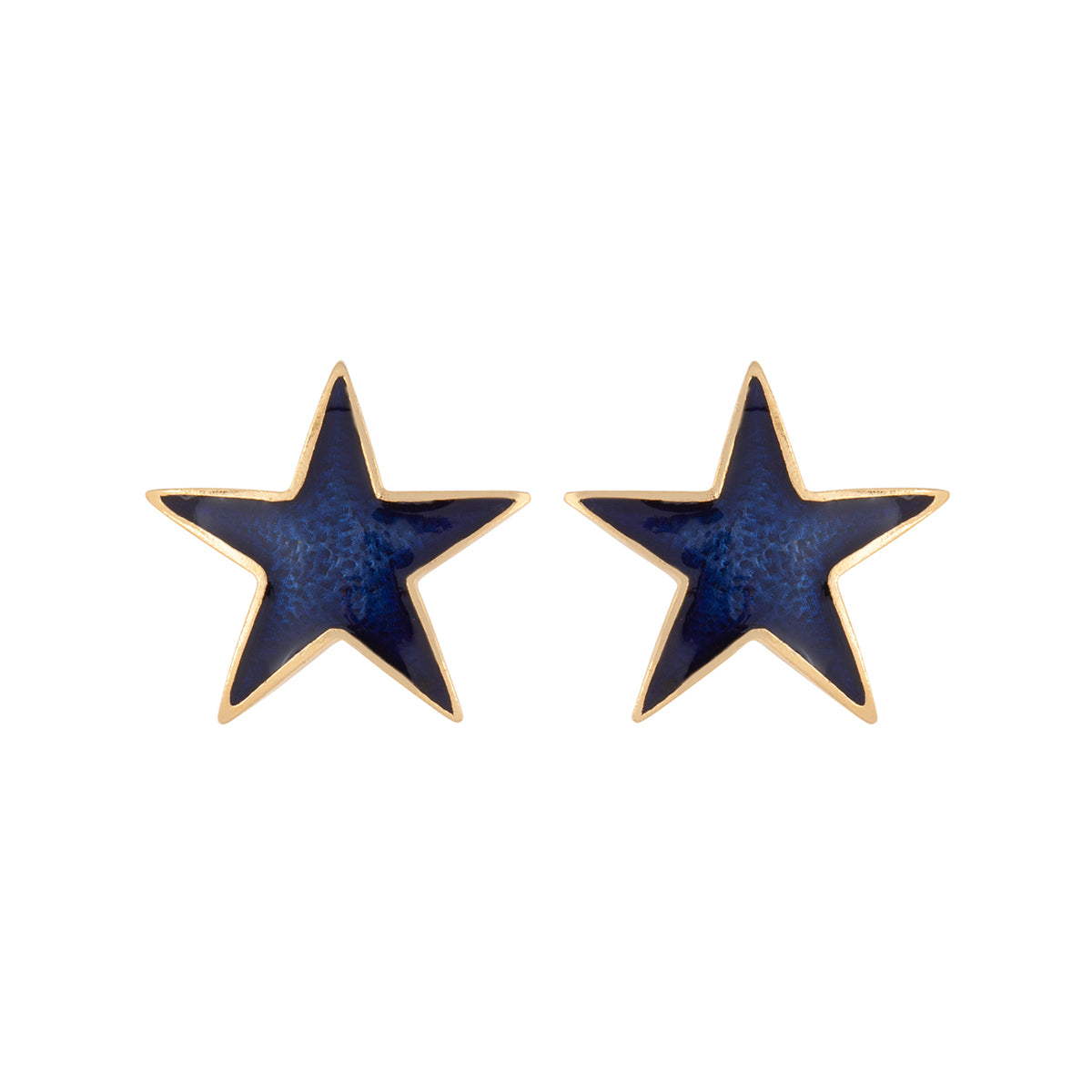 1990s Vintage Blue Star Clip-On Earrings