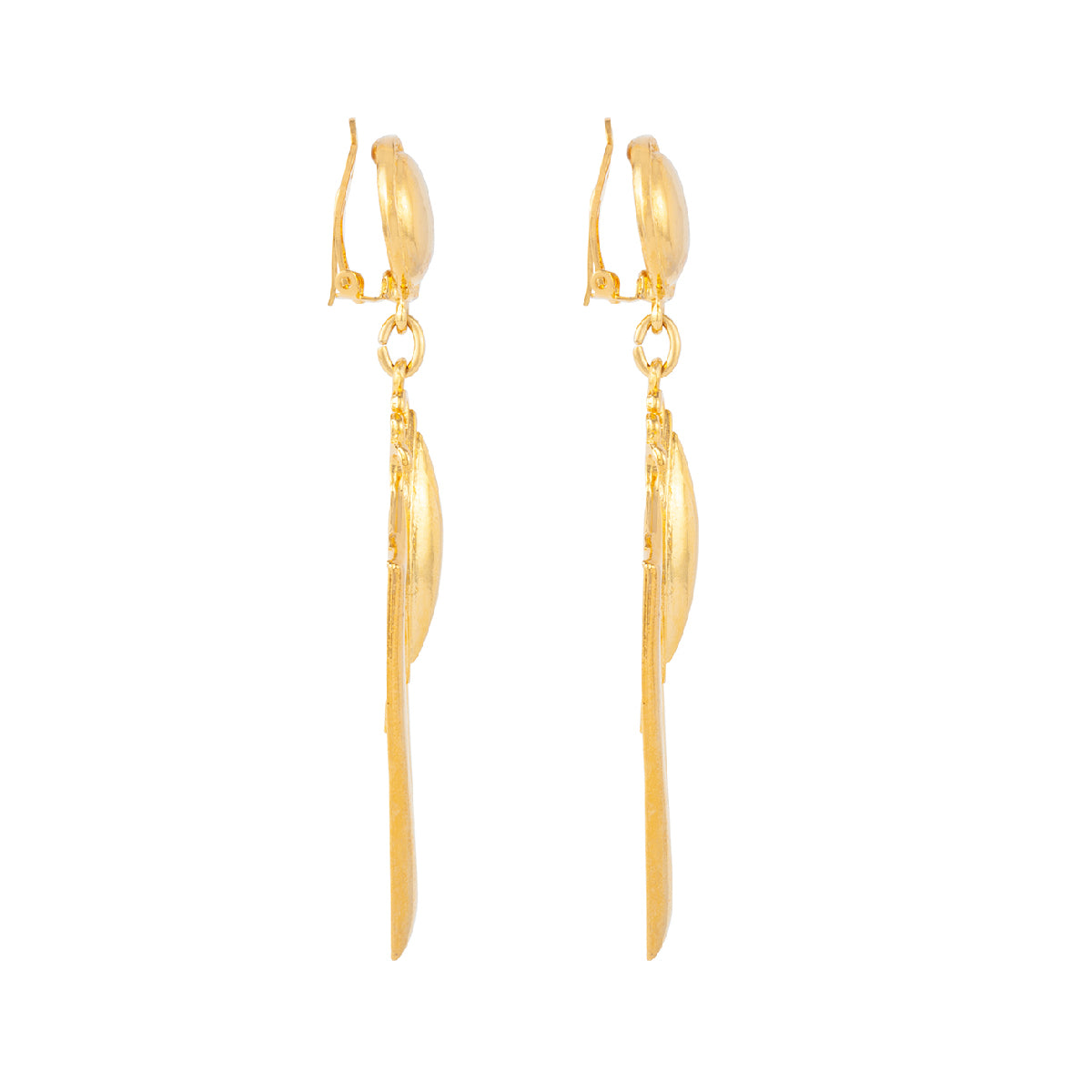 1980s Vintage Decorative Geometric Clip-On Earrings