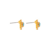 1980s Vintage Faux Aquamarine Earrings
