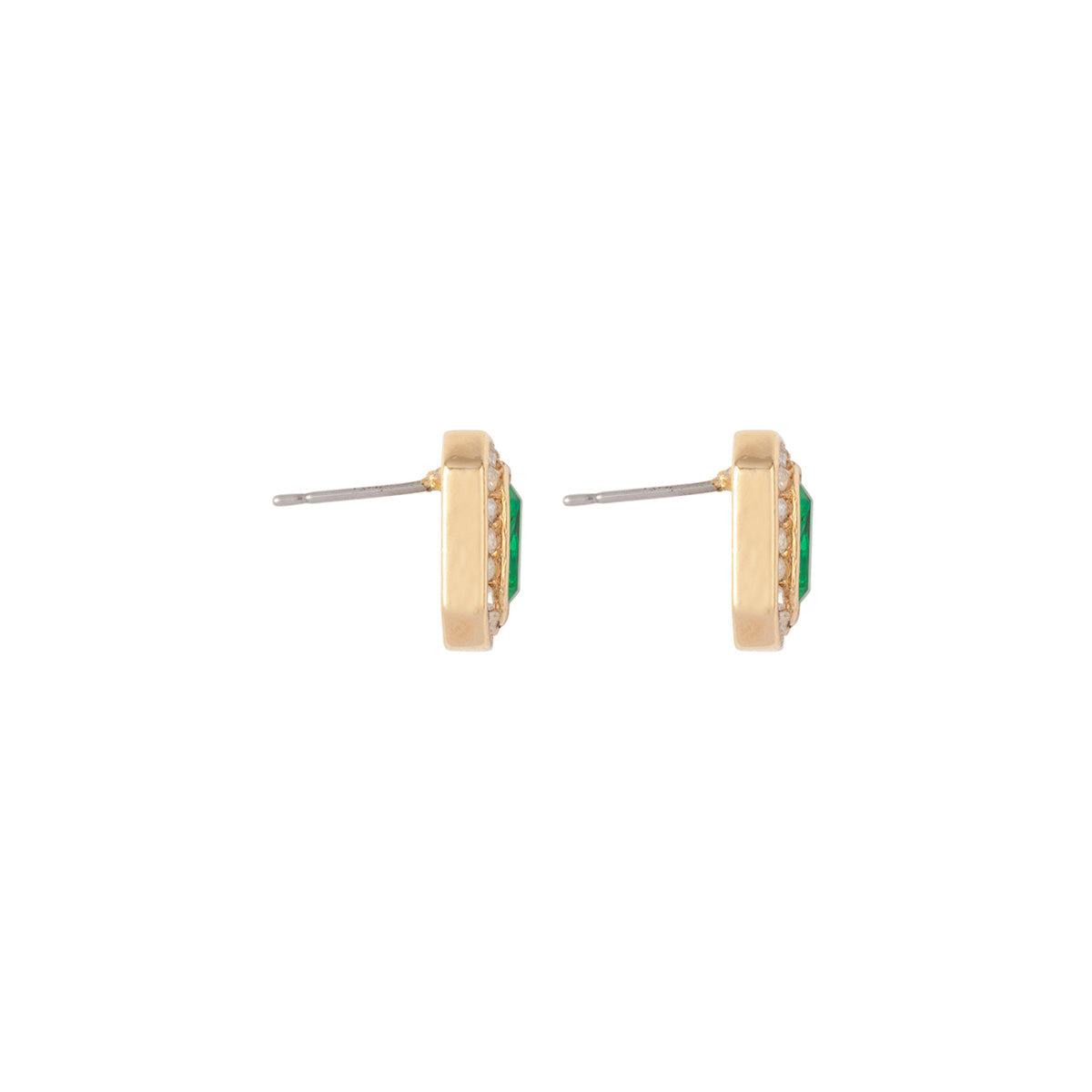 1980s Vintage Christian Dior Faux Emerald Earrings