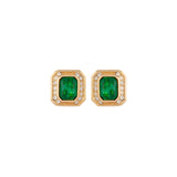 1980s Vintage Christian Dior Faux Emerald Earrings