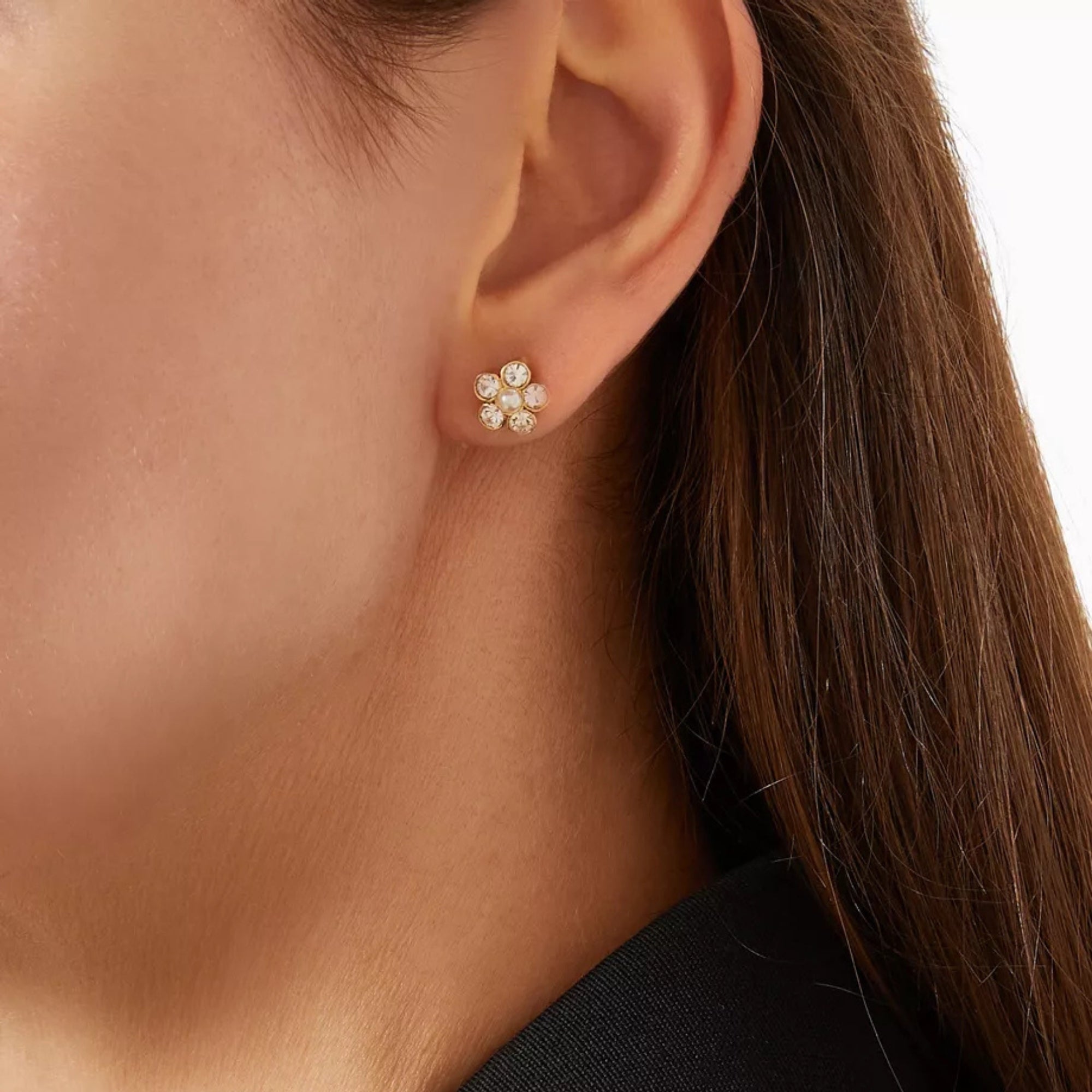 1980s Vintage Nina Ricci Flower Earrings