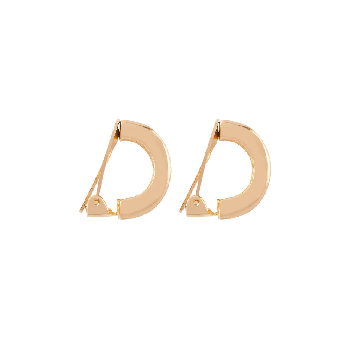 1980s Vintage Christian Dior Demi Hoop Clip-On Earrings