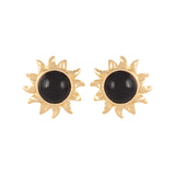1980s Vintage Sun Clip-On   Earrings