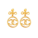 1980s Vintage Chanel Medallion Clip-On Earrings