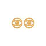 1997 Vintage Chanel Round Turn Lock Clip-On Earrings