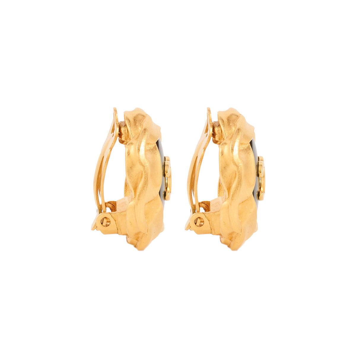 1996 Vintage Chanel Jet Clip-On Earrings