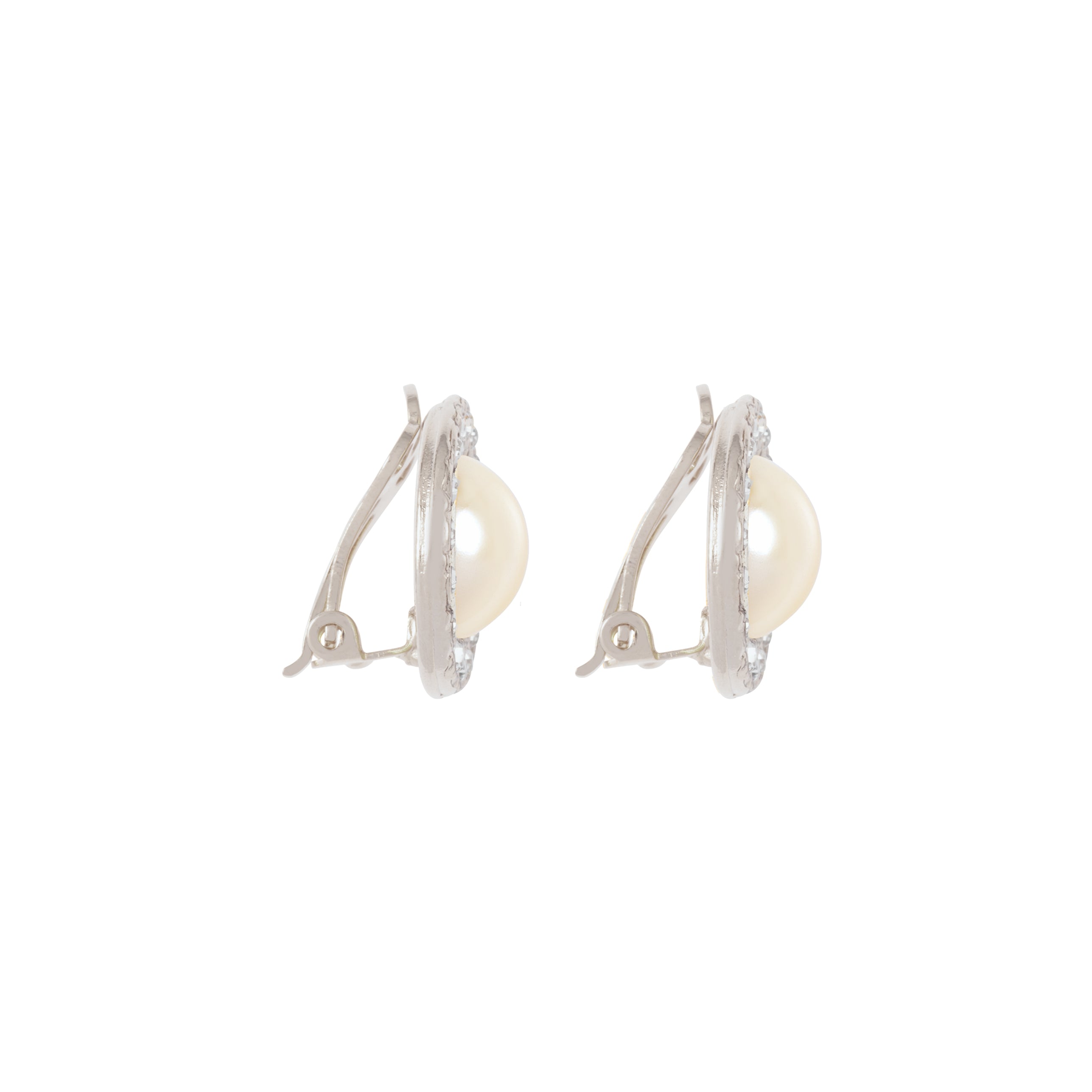 1980s Vintage Christian Dior Faux Pearl Clip-On Earrings