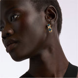 1980s Vintage D'Orlan Sapphire Demi Hoop Earrings