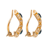 1980s Vintage D'Orlan Sapphire Demi Hoop Earrings
