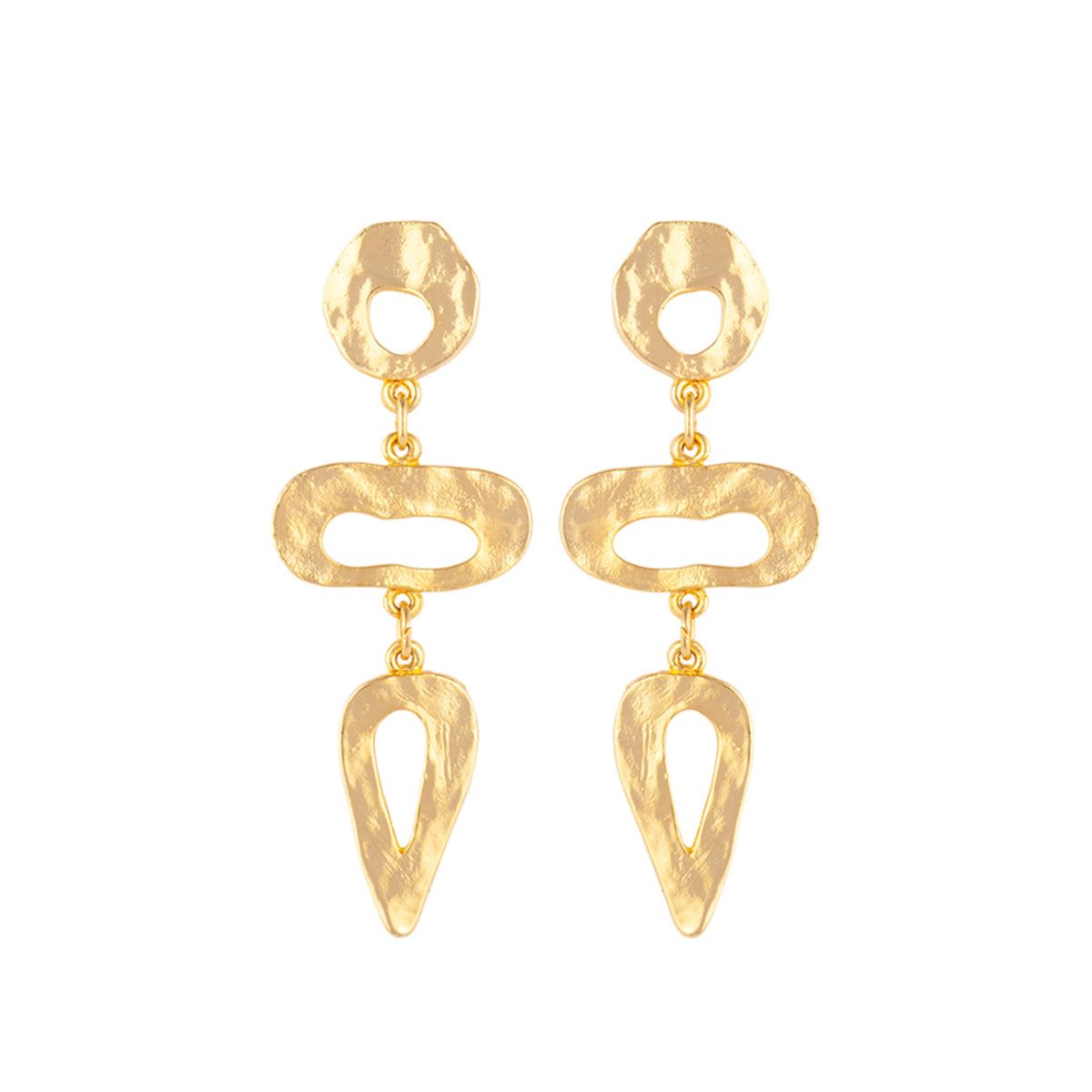1990s Vintage Stylised Drop Earrings