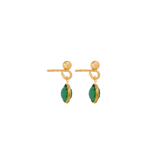 1990s Vintage Emerald Green Earrings