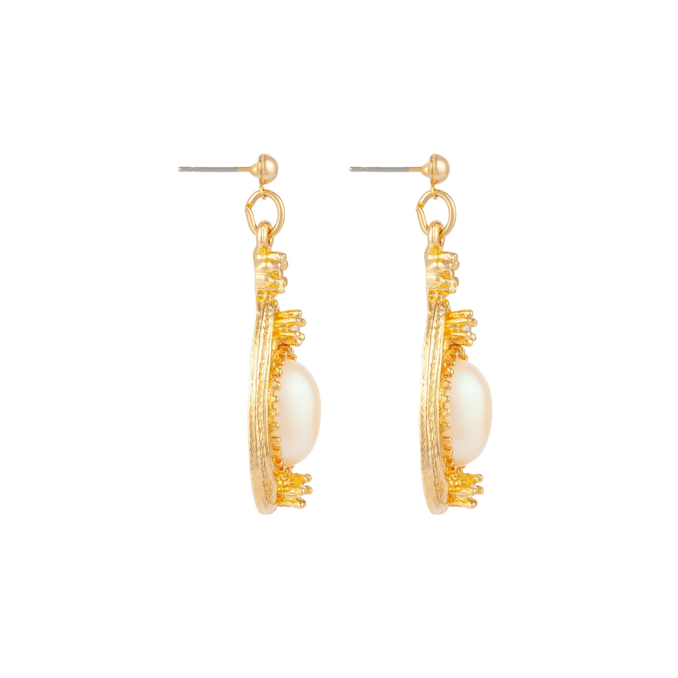 1980s Vintage Faux Pearl Drop Post Earrings