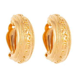 1980s Vintage Chanel Door Knocker Clip-On Earrings