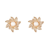1980s Vintage Christian Dior Flower Clip-On Earrings