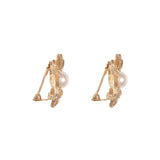 1980s Vintage Christian Dior Flower Clip-On Earrings