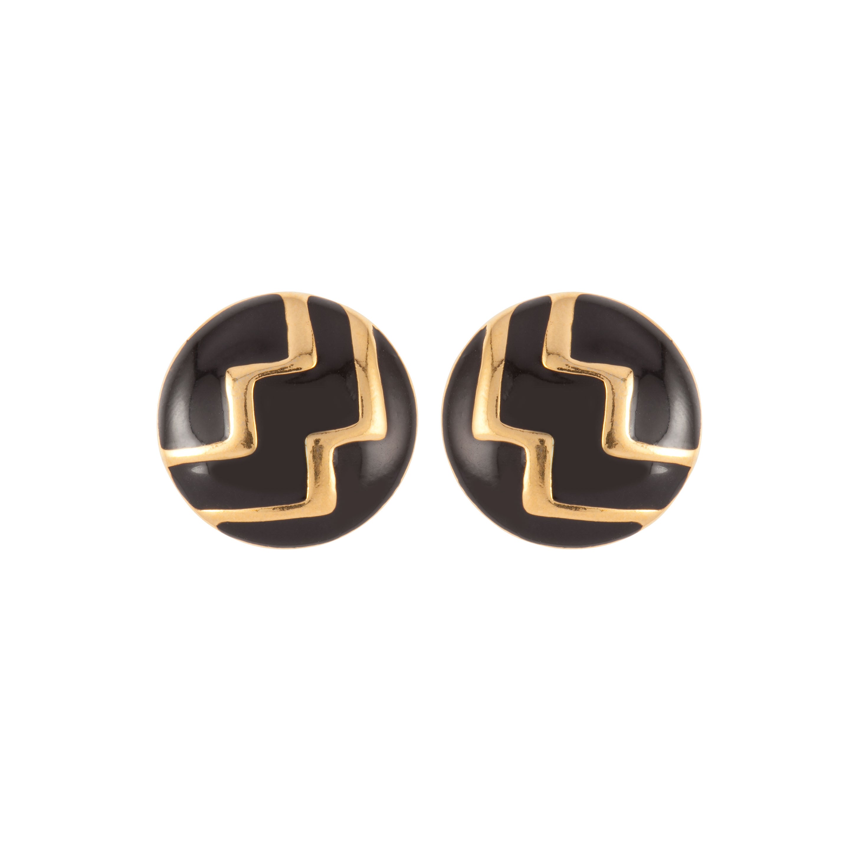 1980s Vintage Monet Stylised Round Post Earrings