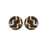 1980s Vintage Monet Stylised Round Post Earrings