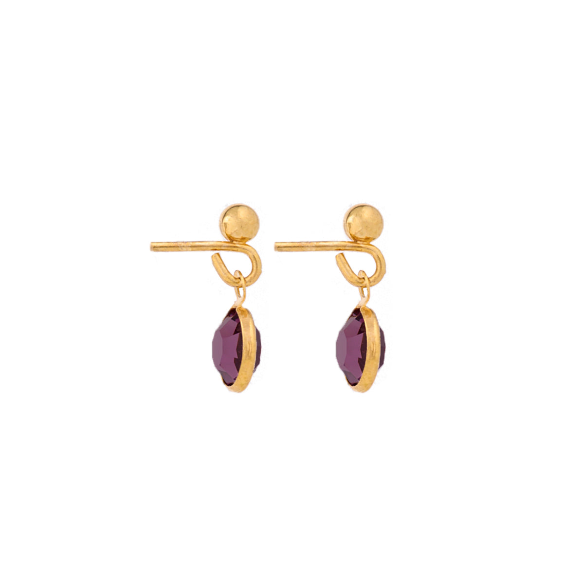 1980s Vintage Amethyst Earrings