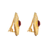 1980s Vintage Ruby Crystal Earrings