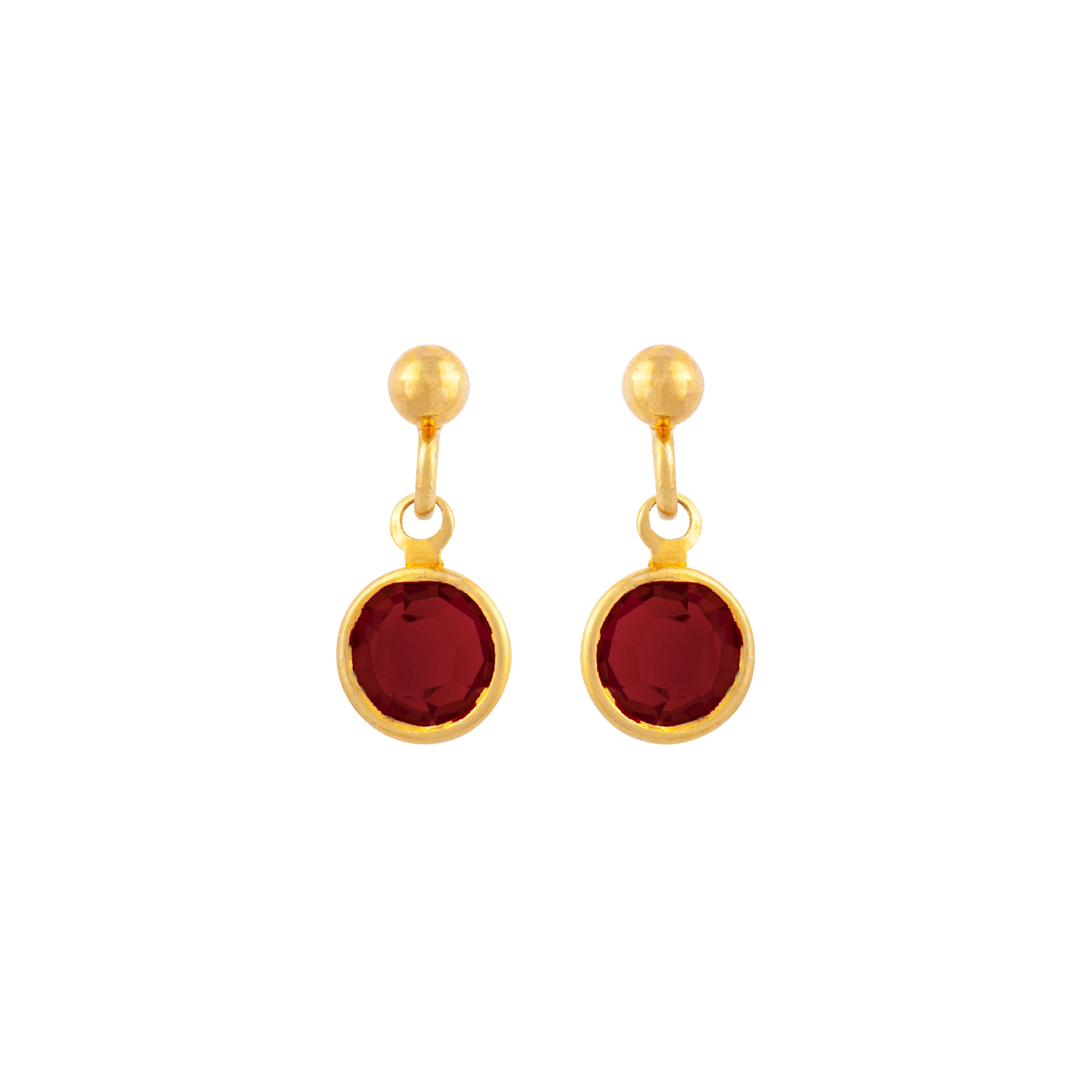 1980s Vintage Ruby Red Earrings