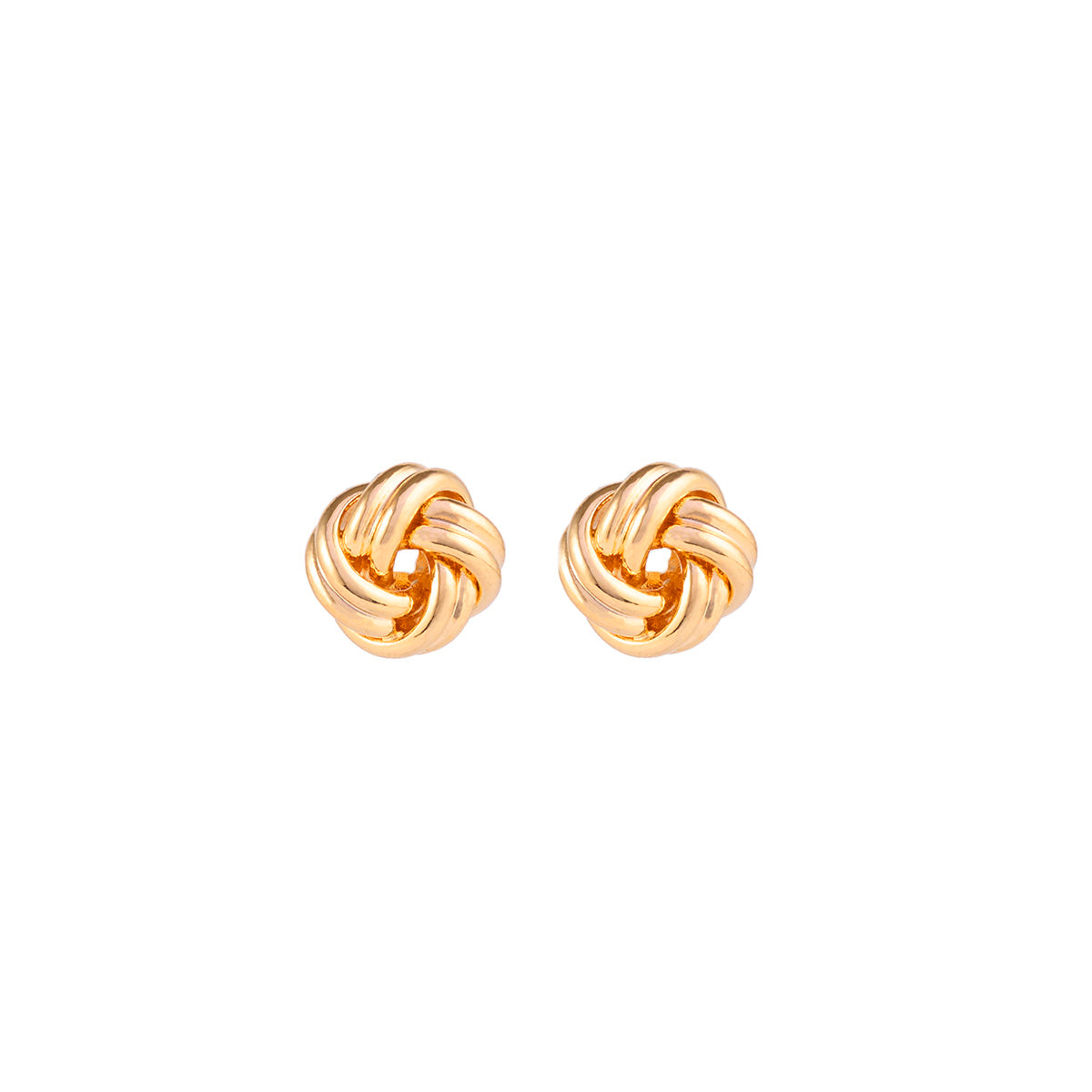 1980s Vintage Love Knot Ribbed Earrings