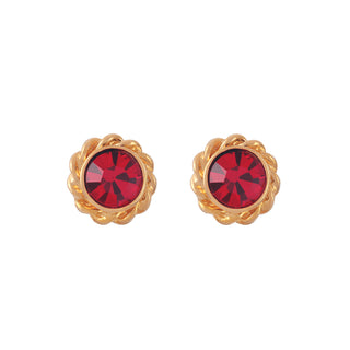 1980s Vintage Ruby Red Swarovski Earrings