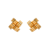 1980s Vintage Intertwined Clip-On Earrings