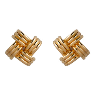 1980s Vintage Intertwined Earrings