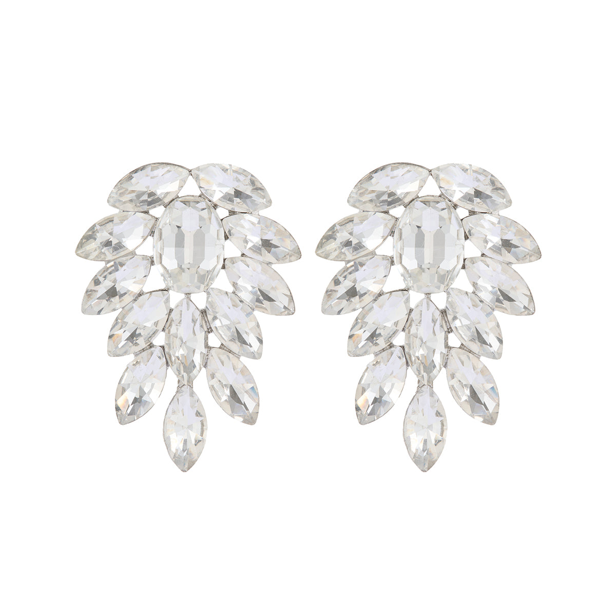 Marquis Cut Crystal Earrings