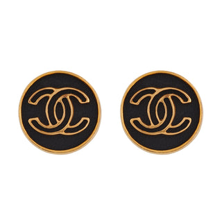 2001 Chanel Logo Clip-On Earrings