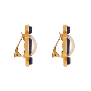 1980s Vintage Chanel Gripoix Clip-On Earrings