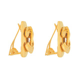 1994 Vintage Chanel Logo Clip-On Earrings