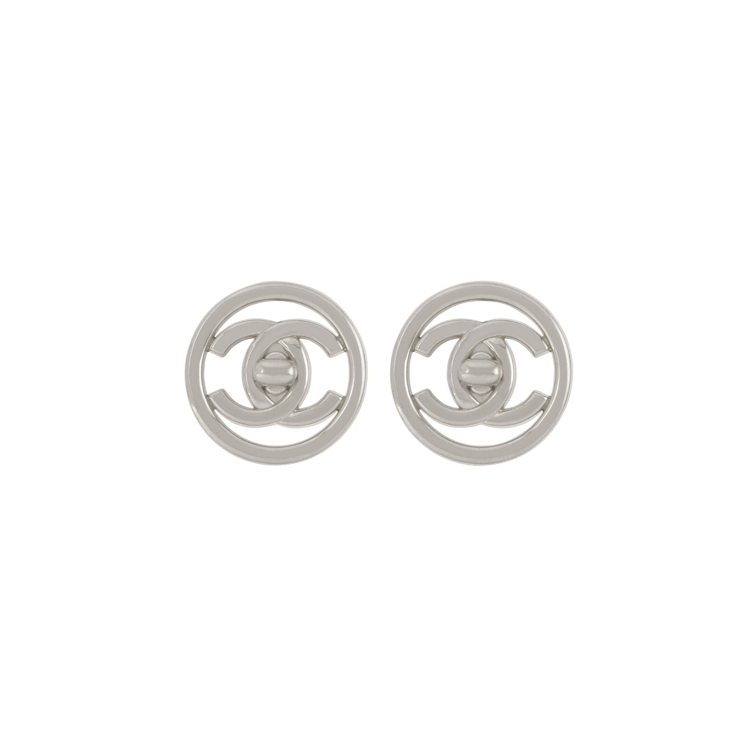 1997 Vintage Chanel Turnlock Clip-On Earrings
