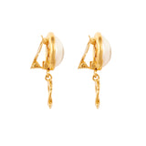 1994 Vintage Chanel Faux Pearl Clip-On Earrings