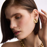 1980s Vintage Monet Chain Link Earrings
