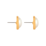 1980s Vintage Faux Pearl Square Earrings