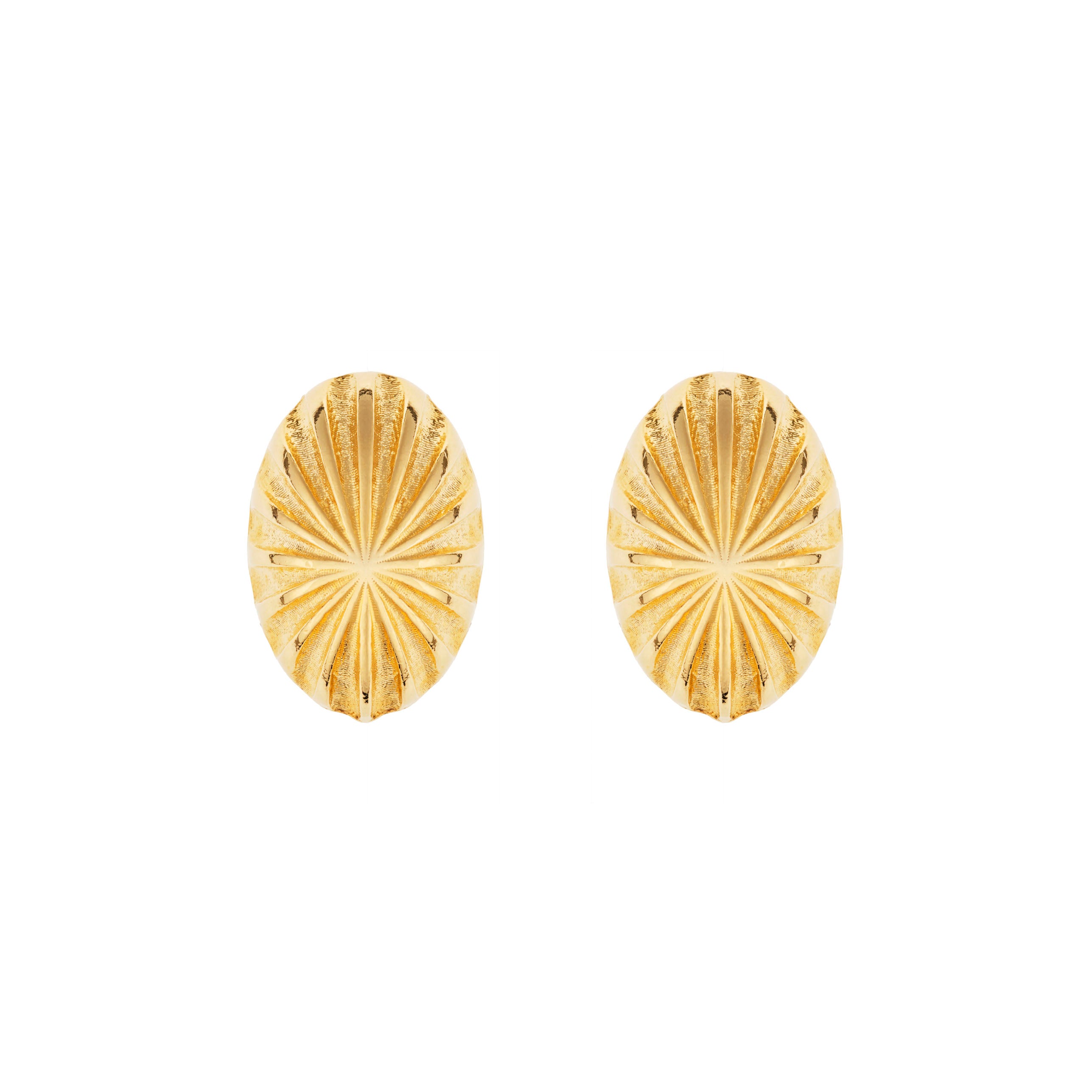 1980s Vintage Oval Clip-On Earrings