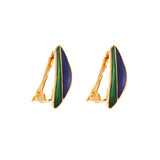 1980s Vintage Enamel Clip-On Earrings