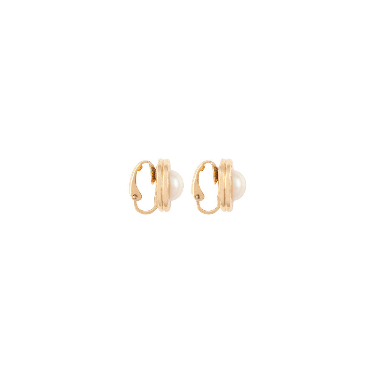 1980s Vintage Givenchy Faux Pearl Clip-On Earrings