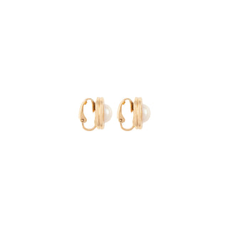 1980s Vintage Givenchy Faux Pearl Clip-On Earrings