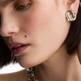 1980s Vintage Monet Chain Link Clip-On Earrings
